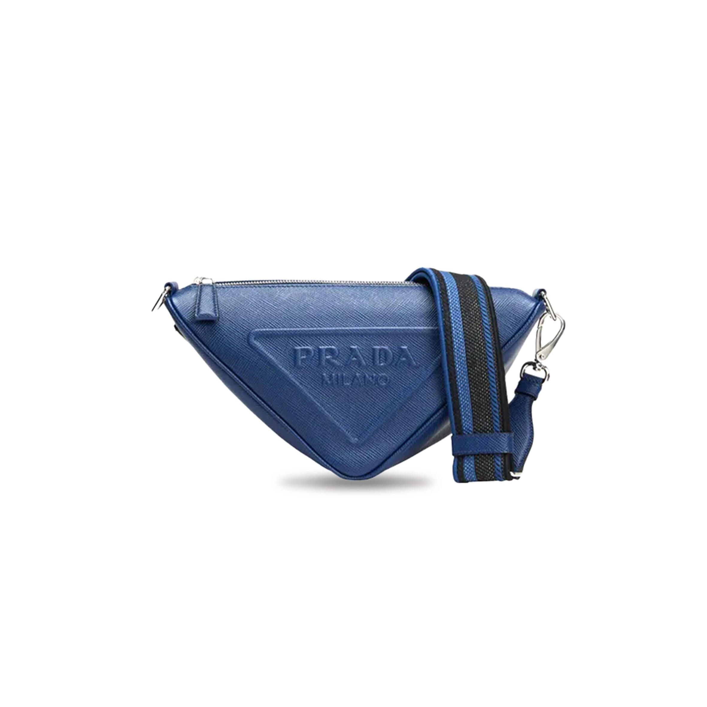 PRADA MEN'S SAFFIANO LEATHER LOGO TRIANGLE CROSSBODY BAG 2VH155 (28*18*11cm)
